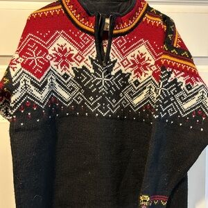 Dale of Norway Black and Red Men's Sweater